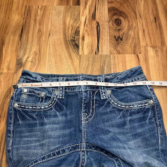 Miss Me Lace Pocket Bootcut Jeans Woman’s Size 26 Y2K  Early 2000s Dark Wash - Picture 8 of 13